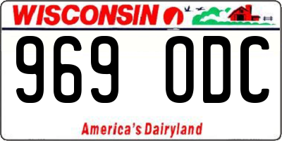 WI license plate 969ODC