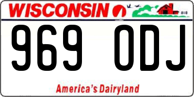 WI license plate 969ODJ