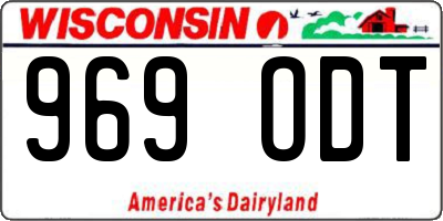 WI license plate 969ODT