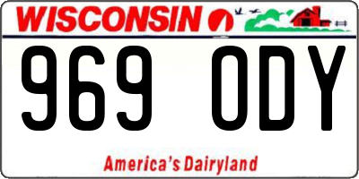 WI license plate 969ODY
