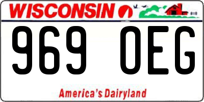 WI license plate 969OEG