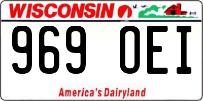 WI license plate 969OEI
