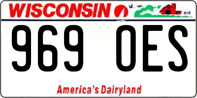 WI license plate 969OES
