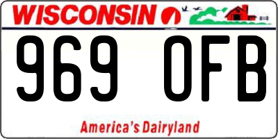 WI license plate 969OFB