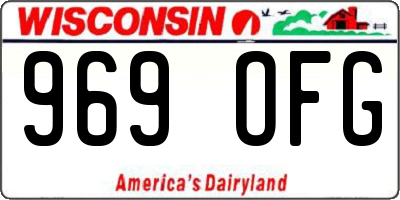 WI license plate 969OFG