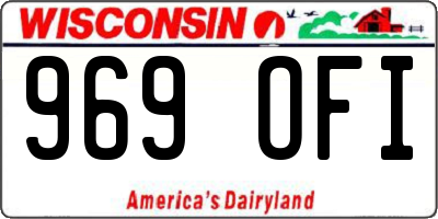 WI license plate 969OFI