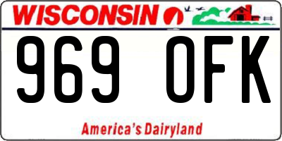 WI license plate 969OFK