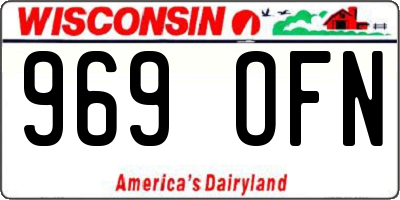 WI license plate 969OFN