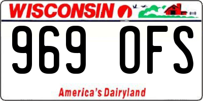 WI license plate 969OFS