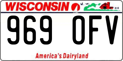 WI license plate 969OFV