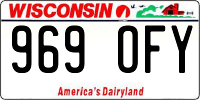 WI license plate 969OFY