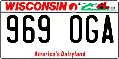 WI license plate 969OGA