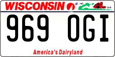 WI license plate 969OGI