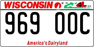 WI license plate 969OOC