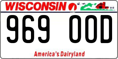 WI license plate 969OOD