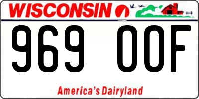 WI license plate 969OOF