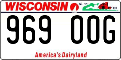 WI license plate 969OOG
