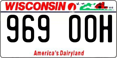 WI license plate 969OOH
