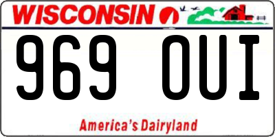 WI license plate 969OUI