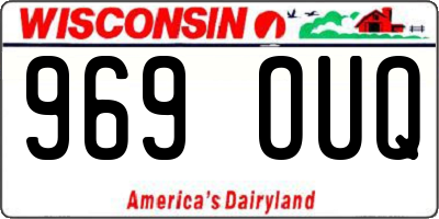 WI license plate 969OUQ