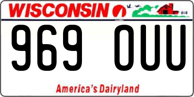 WI license plate 969OUU