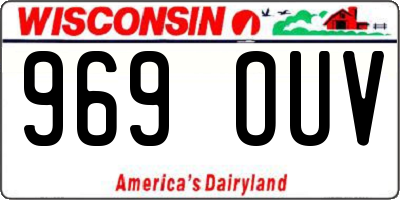 WI license plate 969OUV