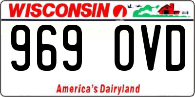WI license plate 969OVD