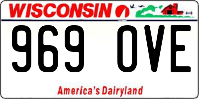 WI license plate 969OVE