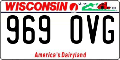 WI license plate 969OVG