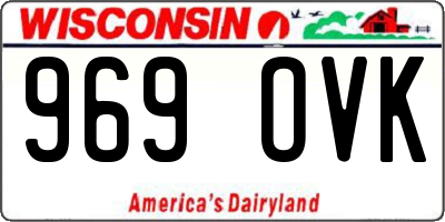 WI license plate 969OVK