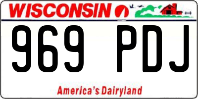 WI license plate 969PDJ