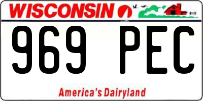 WI license plate 969PEC