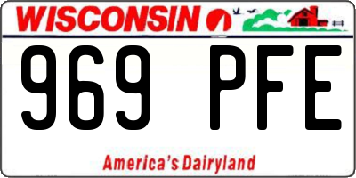 WI license plate 969PFE