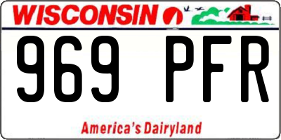 WI license plate 969PFR