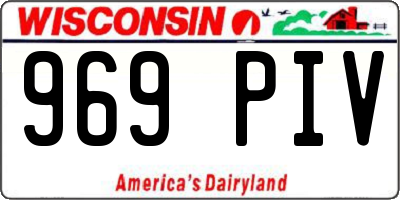WI license plate 969PIV