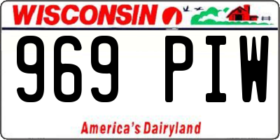 WI license plate 969PIW