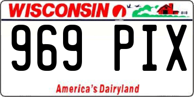 WI license plate 969PIX