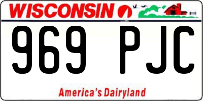 WI license plate 969PJC