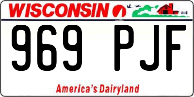WI license plate 969PJF