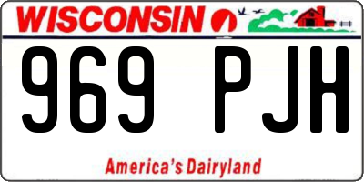 WI license plate 969PJH