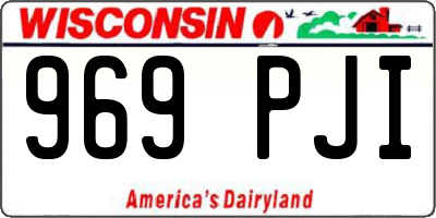 WI license plate 969PJI