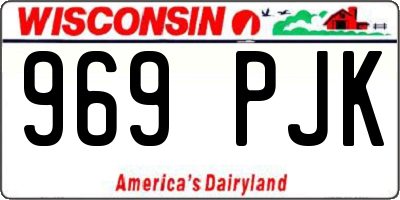 WI license plate 969PJK
