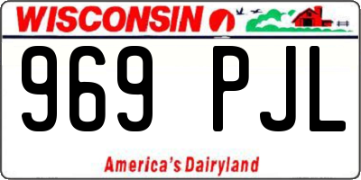 WI license plate 969PJL