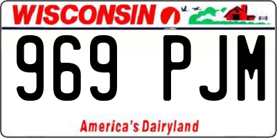 WI license plate 969PJM