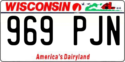 WI license plate 969PJN