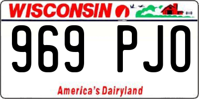 WI license plate 969PJO