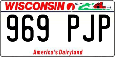 WI license plate 969PJP