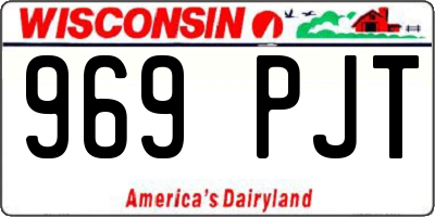WI license plate 969PJT