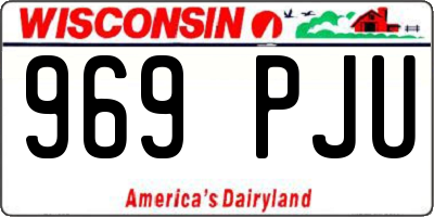 WI license plate 969PJU