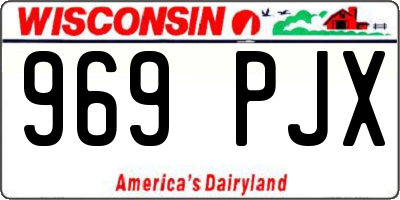 WI license plate 969PJX